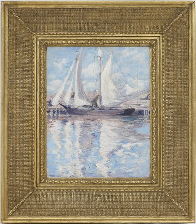 Torkning av segel, c.1900 av John Henry Twachtman