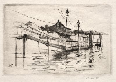 Spång, Bridgeport, Connecticut. av John Henry Twachtman