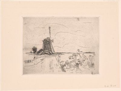 Kvarn i Holland av John Henry Twachtman