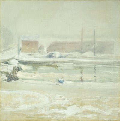 River Scene vid Cos Cob, av John Henry Twachtman