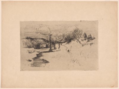 Snölandskap av John Henry Twachtman