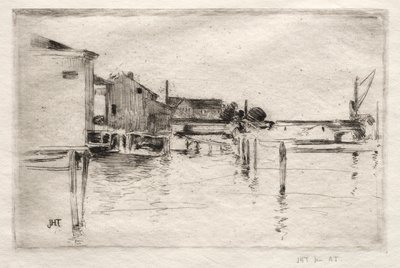The Dock, Bridgeport, Connecticut av John Henry Twachtman