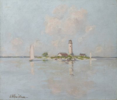 Fyren (olja på duk) av John Henry Twachtman