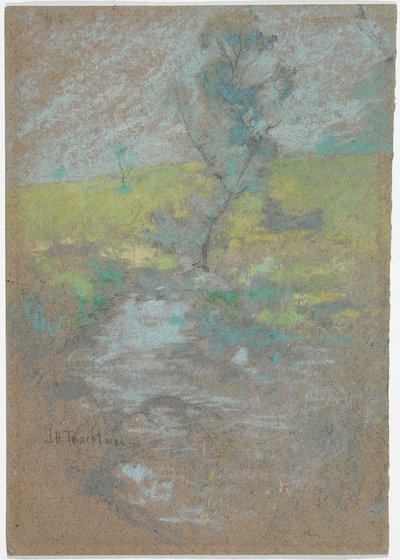 The Stream (pastell & grafitpenna på papper) av John Henry Twachtman
