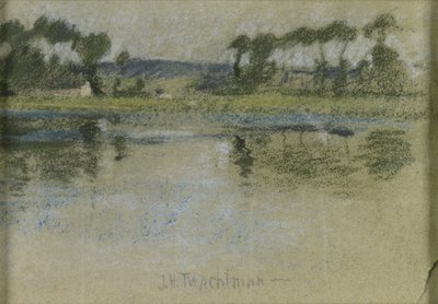 Träd över floden av John Henry Twachtman