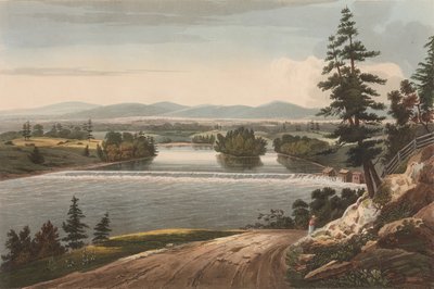 Utsikt nära Sandy Hill nr. 7 i Hudson River Portfolio, 1822-23. av John Hill