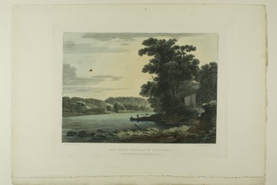 Utsikt över Falls of Schuylkill, skylt tre av det första antalet pittoreska vyer av amerikanskt landskap av John Hill