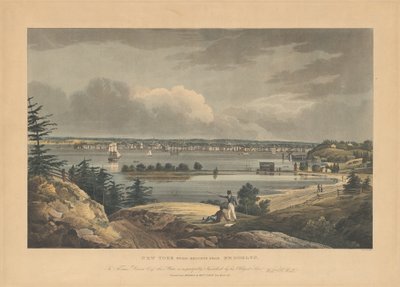 New York från Heights nära Brooklyn av John Hill, after William Guy Wall