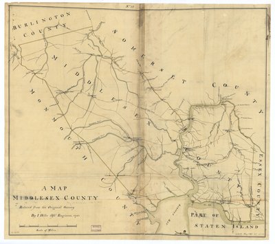 En karta, Middlesex County. LOC gm72003603 av John Hills