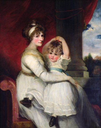 Georgina, grevinna av Bathurst och hennes son, 1792 av John Hoppner