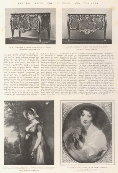 Rekordpriser för bilder och skåp av John Hoppner