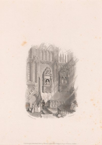 Shakespeares monument vid kyrkan i Stratford upon Avon av John Horsburgh