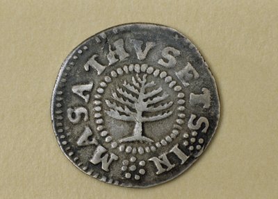 Pine Tree Shilling, 1667-1682 (silver) av John Hull
