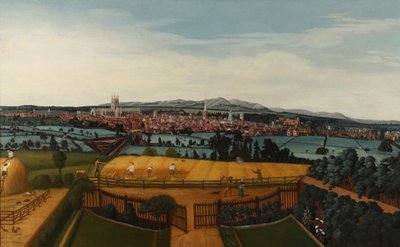 A Prospect of Worcester from the East, c.1750 av John I Harris