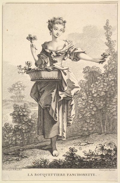 Flower Girl Fanchonette, 1741-63. av John Ingram