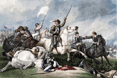 "Cromwell vid slaget vid Marston Moor", 1886 av John J Crew