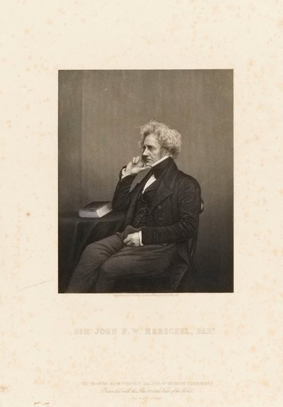 Sir John Frederick William Herschel (1792-1871), ca 1860 (stippelstick) av John Jabez Edwin Paisley (after) Mayall