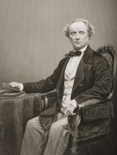 Charles John Kean (1811-68), graverad av D.J. Pund från ett fotografi, från 