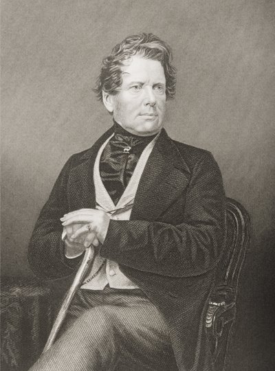 Fox Maule Ramsay (1801-74) 11:e Earl of Dalhousie och 2nd Lord Panmure, graverad av D.J. Pund från ett fotografi, från The Drawing-Room of Eminent Personages, Volym 2, publicerad i London, 1860 (eng. av John Jabez Edwin Paisley Mayall