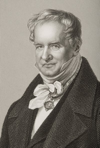 Friedrich Heinrich Alexander Humboldt (1769-1859), baron von Humboldt, graverad av D.J. Pund från ett fotografi, från The Drawing-Room of Eminent Personages, Volym 2, publicerad i London, 1860 (engra av John Jabez Edwin Paisley Mayall