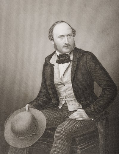 H.K.H. Prins Albert (1819-61), Storbritanniens och Irlands prinsgemål, graverad av D.J. Pound efter ett fotografi, från "The Drawing-Room of Eminent Personages, Volume 2", utgiven i London 1860. av John Jabez Edwin Paisley Mayall