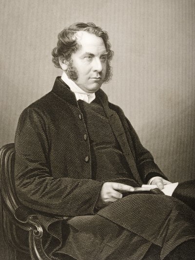 Henry Montagu Villiers (1813-61) graverad av D.J. Pound efter ett fotografi, från "The Drawing-Room of Eminent Personages, Volume 2", utgiven i London 1860. av John Jabez Edwin Paisley Mayall