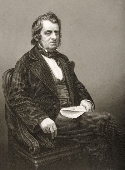 John Arthur Roebuck (1801-79) graverad av D.J. Pund från ett fotografi, från 