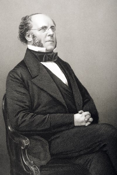 Matthew Talbot Baines (1799-1860) graverad av D.J. Pund från ett fotografi, från 