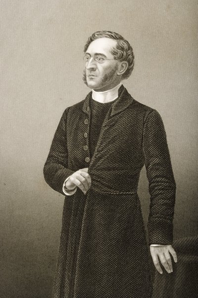 Pastor John Cumming (1707-81) graverad av D.J. Pund från ett fotografi, från 