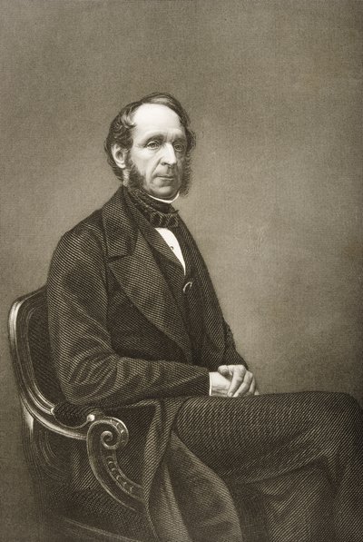 Robert Grosvenor (1801-93) graverad av D.J. Pund från ett fotografi, från 