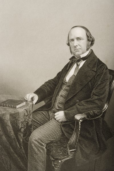 Thomas Wright (1810-77) graverad av D.J. Pund från ett fotografi, från 