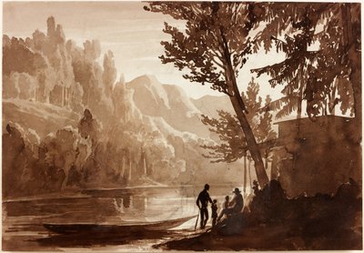 Illustration till "Gertrude of Wyoming" (bläck på papper) av John James Chalon