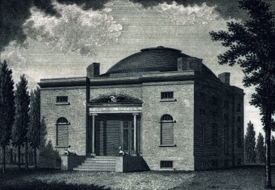 Pennsylvania Academy of Fine Arts, graverad av Benjamin Tanner (1775-1848), ca 1820 av John James after Barralet