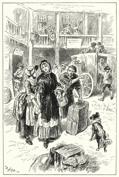 Coachen på Old Angel Inn (litho) av John Jellicoe