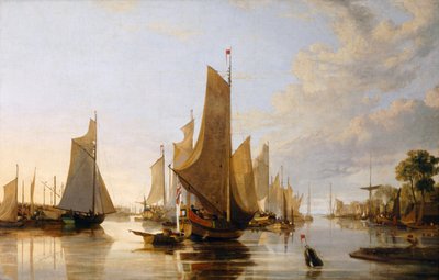 The Yarmouth Water Frolic, ca 1821 (olja på duk) av John & John Berney (1794 1842) Crome