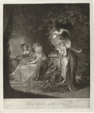 Hero och Ursula hörs av Beatrice Beatrice lyssnar på Hero, & Ursula (titel på objekt) av John Jones
