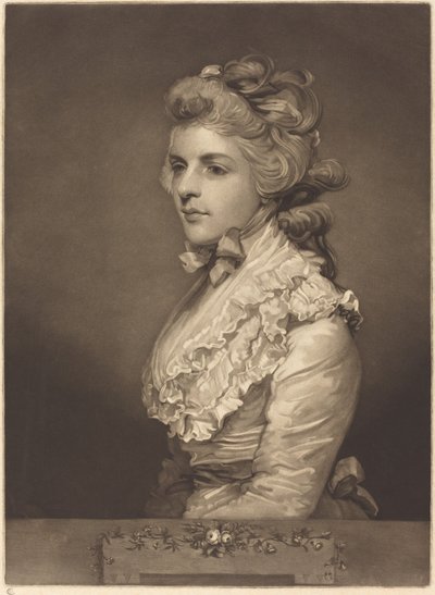 Fröken Kemble i vit klänning av John Jones after Sir Joshua Reynolds