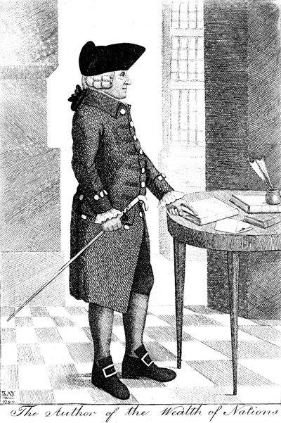 Adam Smith 1723-1790, skotsk filosof och ekonom, 1790 av John Kay