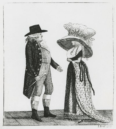Kapten Dalrymple och Penelope Macdonald, 1787 av John Kay