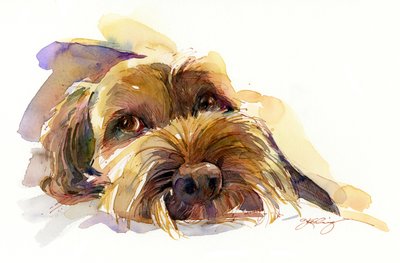 Charlie-porträtt, 2015 (akvarell) av John Keeling