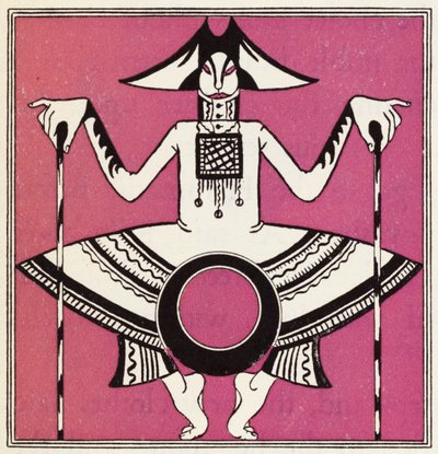 Utsmyckning till historien om Aladdin och den underbara lampan (litho i färg) av John Kettelwell