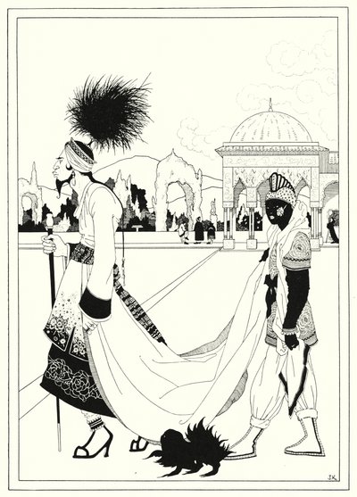 Illustration till historien om Aladdin och den underbara lampan (litho) av John Kettelwell