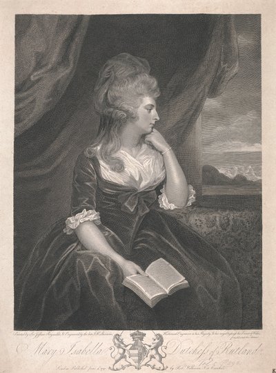 Mary Isabella Manners (född Somerset), hertiginna av Rutland av John Keyse Sherwin