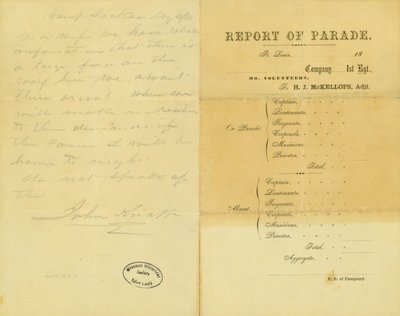 Letter from John Knapp, Camp Jackson, to his wife, May 10, 1861 av John Knapp
