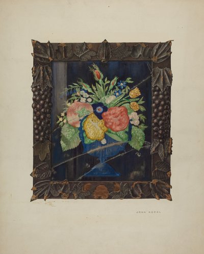 Plåtfolie Stilleben och ram, ca. 1941. av John Koehl