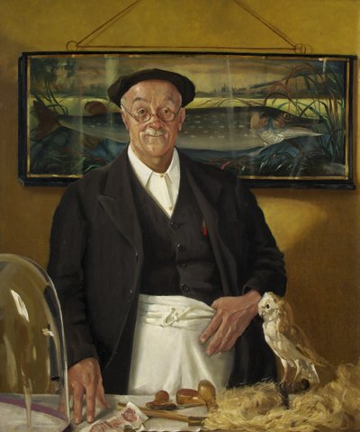 Mr. Chopping the Taxidermist (olja på duk) av John Kynnersley Kirby