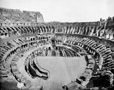 Interiör av Colosseum, Rom, 1893. av John L. Stoddard