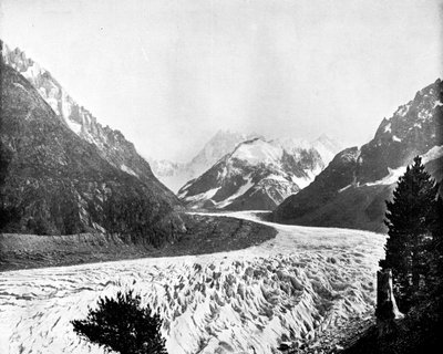Mer De Glace, Schweiz, 1893. av John L. Stoddard
