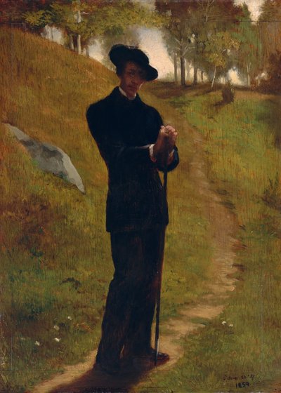 Porträtt av målaren, 1859. av John La Farge