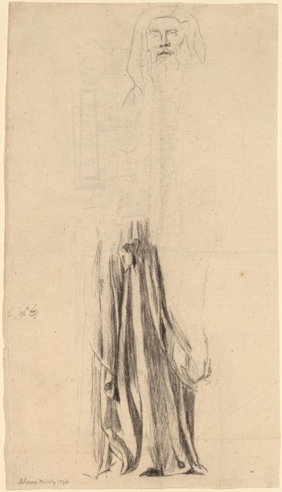 Studie för Moses - Trinity Church, Boston av John La Farge